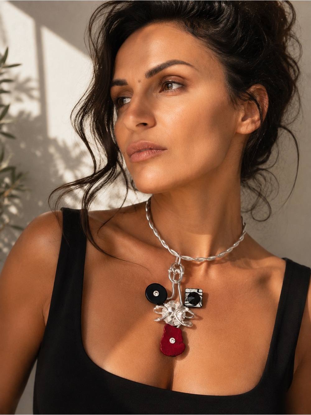 Jeff Lieb Wearable Art Statement Necklace – Sculptural Modernist Design